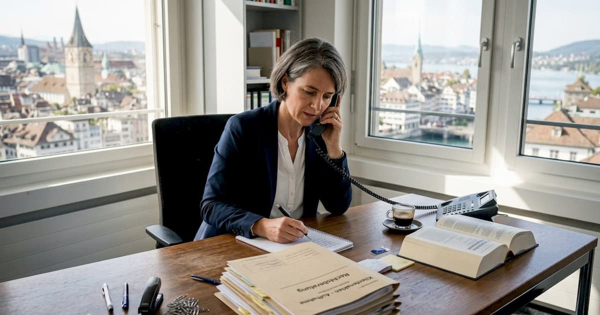 Consultant reviewing Swiss residence permit applications