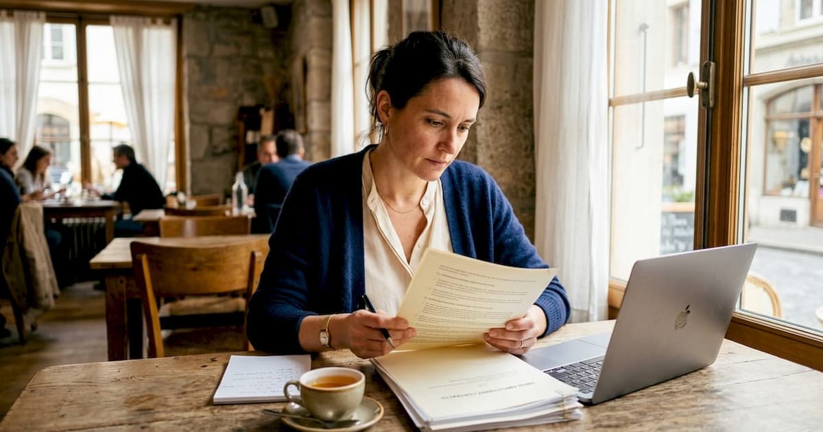 Advisor reviewing Swiss employment contracts